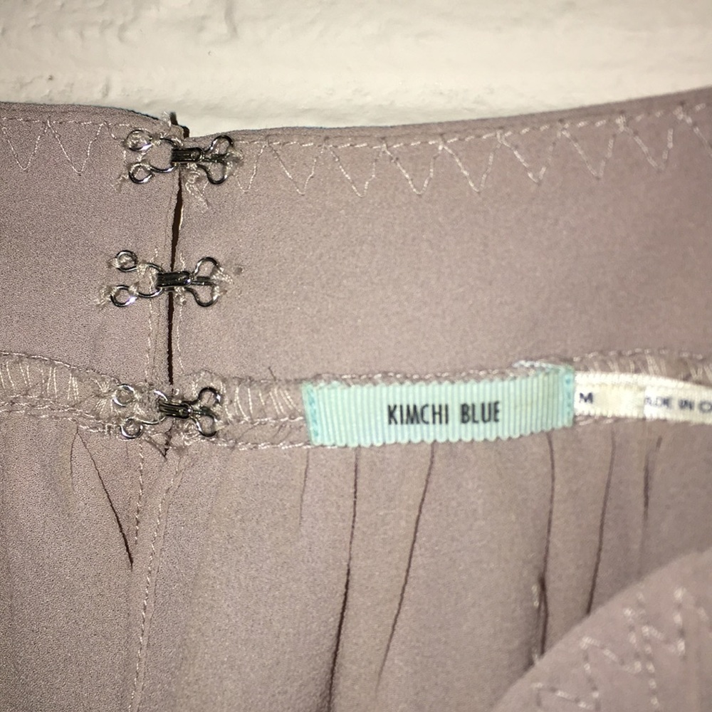 Urban Outfitters “Kimchi Blue” Taupe Silk Top - Picture 2 of 5